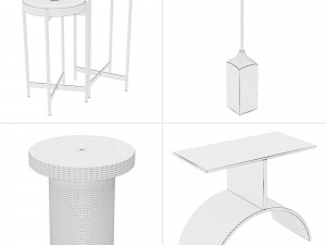 side tables set 02 3D 模型