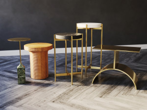 side tables set 02 3D 模型