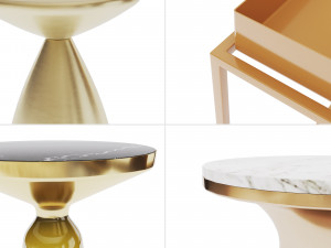 side tables set 03 3D Model