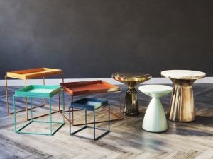 side tables set 03 3D Model