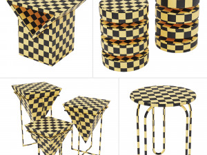 side tables set 04 3D Model