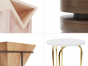 サイドテーブルセット04 3Dモデル