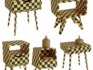 side tables set 05 3D Model