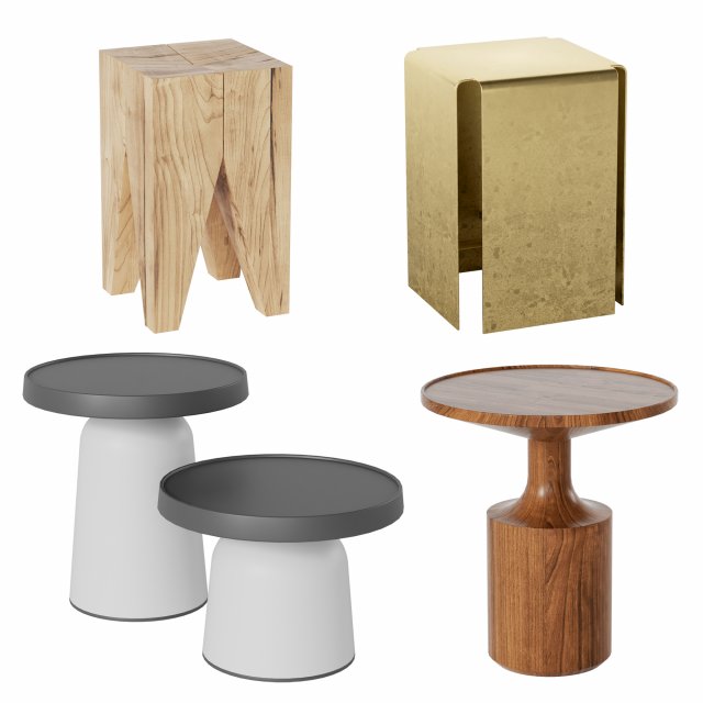 side tables set 06 3D 모델 .c4d .max .obj .3ds .fbx .stl .blend 