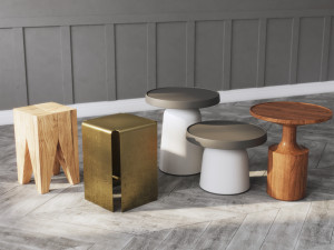 side tables set 06 3D 모델