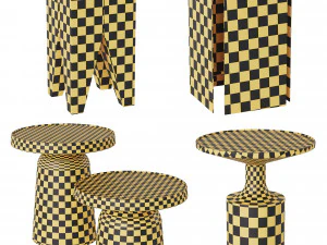 conjunto de mesas laterais 06 Modelo 3D