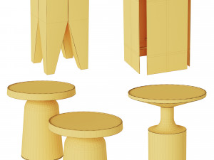 side tables set 06 3D 모델