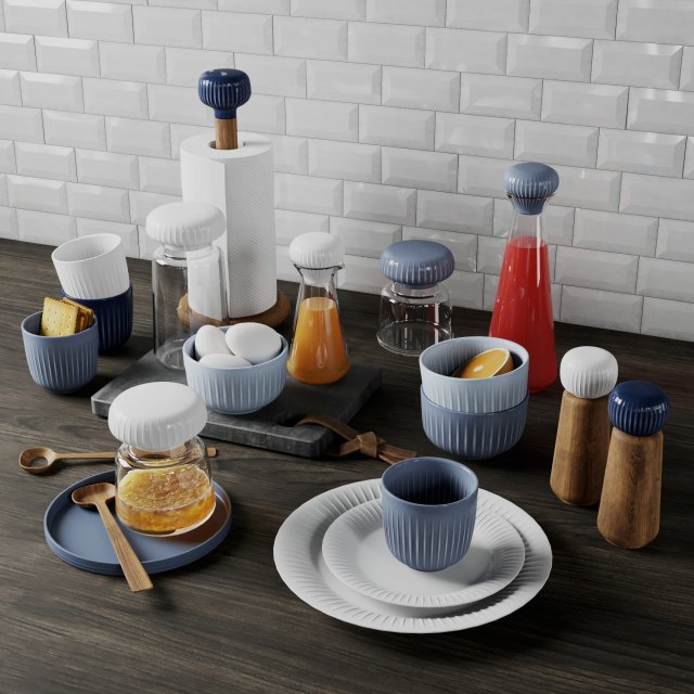 decorative set 3 18 models 3D Model .c4d .max .obj .3ds .fbx .stl .blend 