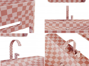 Bathroom 8 Fiji1 with 3 Materials 3D Model