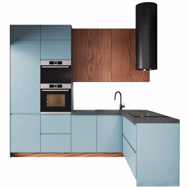 Kitchen 1 Model 3D .c4d .max .obj .3ds .fbx .stl .blend 