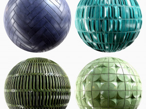 Tile 4K Materials A3 - 4 materials CG टेक्स्चर्स