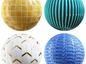 Tile 4K Materials A4 - 4 materials Texturas CG