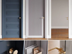 Portas 1 3 modelos Modelo 3D