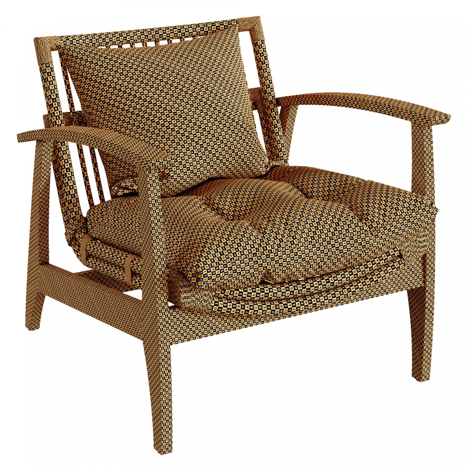 Noelie Rattan Lounge Chair with Black Cushion + Reviews