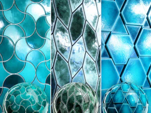 Tegel 4K Materialen A6 - 3 materialen CG Texturen