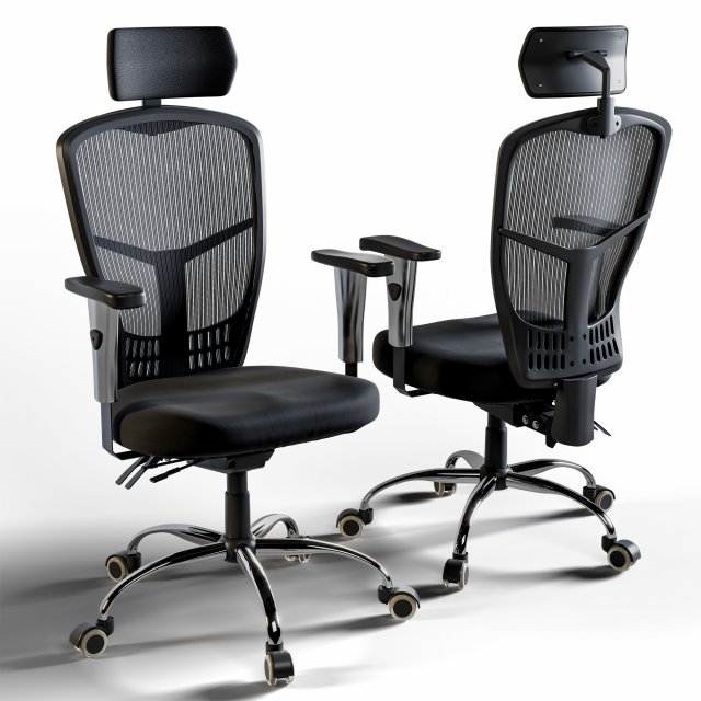 Office Chair 3D Модель .c4d .max .obj .3ds .fbx .stl .blend 