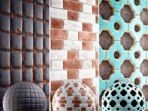 Brick 4K Materials V2-4 - 3 materials CG Textures