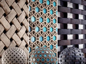 Baksteen 4K Materialen V2-5 - 3 materialen CG Texturen