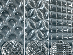 Glass 4K Materials V1-1 - 3 materials CG Tekstury