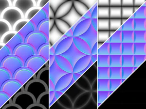 Materiais de vidro 4K V1-1 - 3 materiais Texturas CG