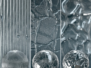 Glass 4K Materials V1-3 - 3 materials Tekstur CG