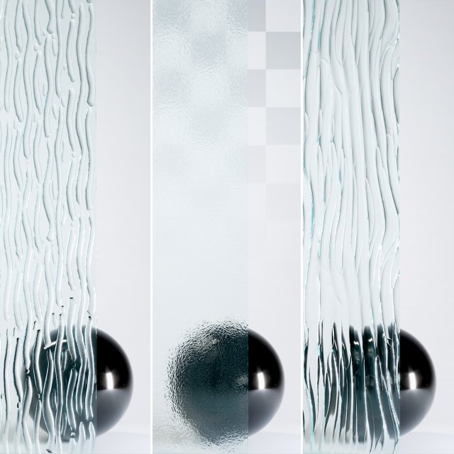 Glass 4K Materials V1-4 - 3 materials Tekstur CG .c4d .max .obj .3ds .fbx .stl .blend 