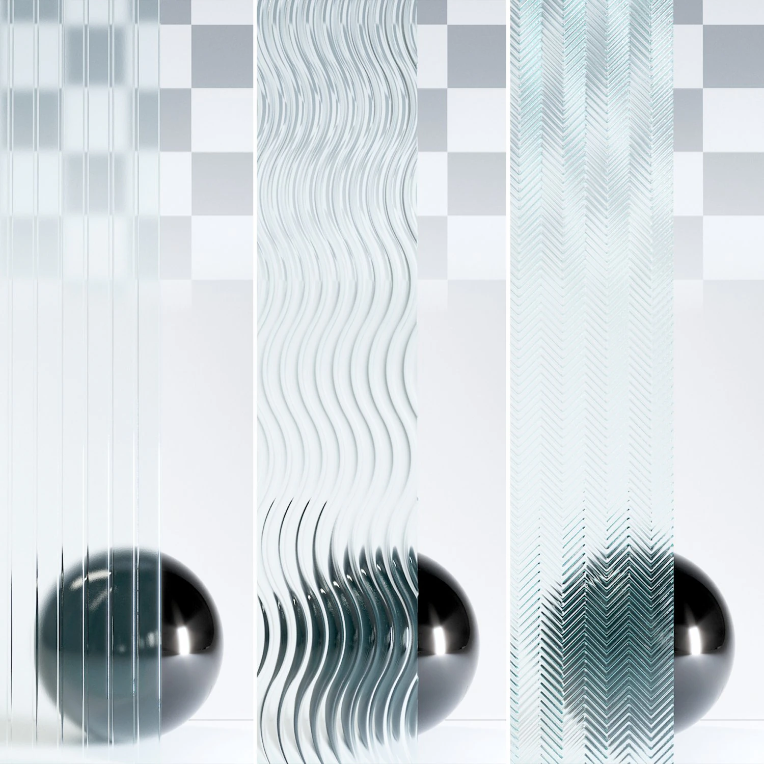 Glass 4K Materials V1-5 - 3 materials CG Textures .c4d .max .obj .3ds .fbx .stl .blend 