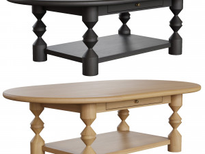 Lulu and Georgia - Topia Oval Coffee Table and Side Table Modèle 3D