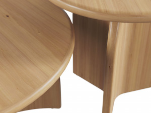 Lulu and Georgia Ada Oval Coffee Table and Side Table Natural 3D 모델