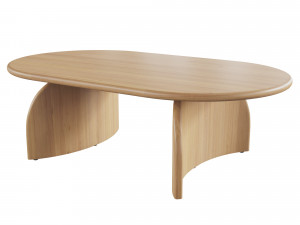 Lulu and Georgia Ada Oval Coffee Table and Side Table Natural 3D 모델