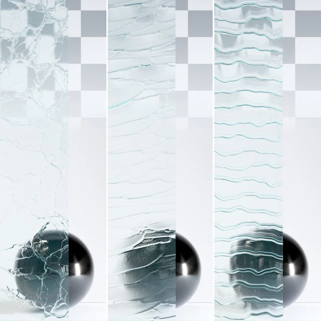 Materiais de vidro 4K V1-6 - 3 materiais Texturas CG .c4d .max .obj .3ds .fbx .stl .blend 