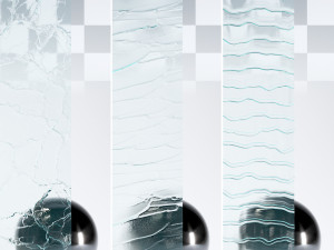 Glass 4K Materials V1-6 - 3 materials CG Textures