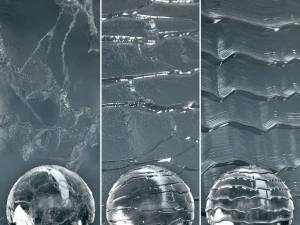 Materiais de vidro 4K V1-6 - 3 materiais Texturas CG