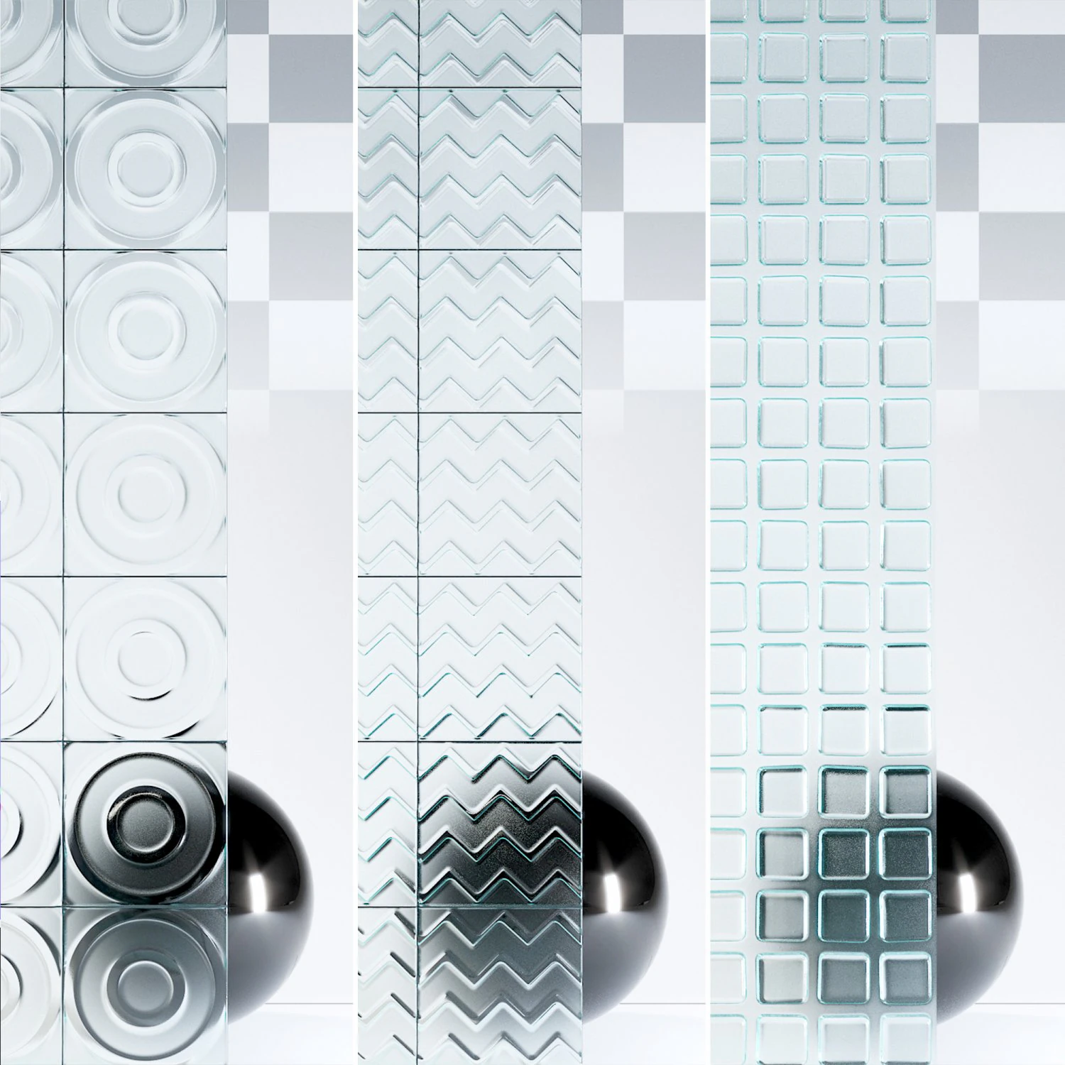Glass 4K Materials V2-2 - 3 materials CG Textures .c4d .max .obj .3ds .fbx .stl .blend 