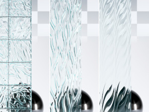 Glass 4K Materials V2-4 - 3 materials CG Textures