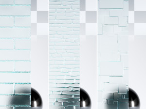 Glass 4K Materials V2-5 - 3 materials CG Текстуры