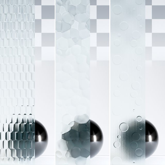 Glass 4K Materials V2-7 - 3 materials CG 텍스쳐 .c4d .max .obj .3ds .fbx .stl .blend 