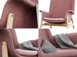 IKEA VEDBO Armchair with high backrest 3D Model