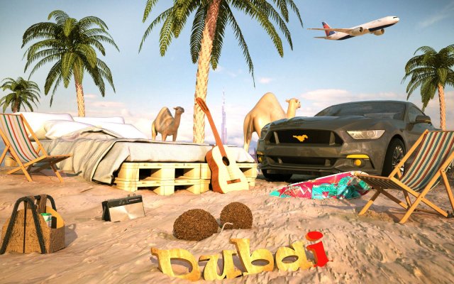 dubai desert 3D मॉडल .c4d .max .obj .3ds .fbx .stl .blend 