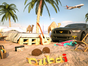 dubai desert Modelo 3D