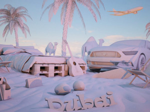 dubai desert 3D मॉडल