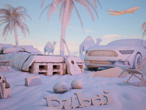 dubai desert 3D Model