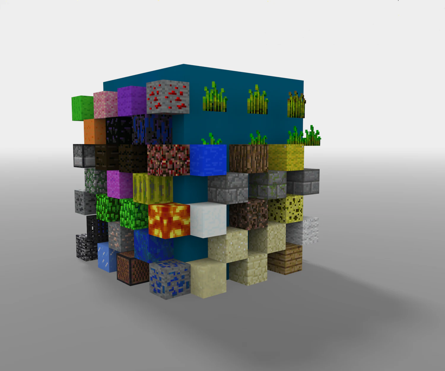 minecraft block pack 3D Model .c4d .max .obj .3ds .fbx .stl .blend 
