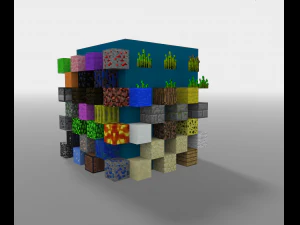 마인크래프트 블록 팩 3D 모델
