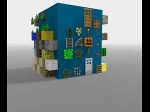 minecraft block pack Model 3D
