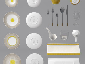 table setting villeroy boch 3D मॉडल