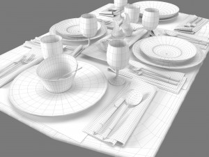 table setting villeroy boch 3D मॉडल