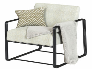 vince lounge chair frost chenille Modelo 3D