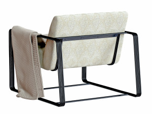 vince lounge chair frost chenille Modelo 3D