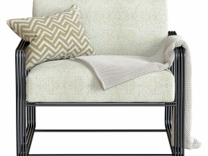 vince lounge chair frost chenille Modelo 3D